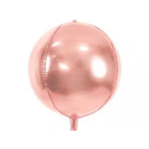 Folijas balons 40cm XL - bumba, rozā zelta Folijas balons 40cm XL - bumba, rozā zelta