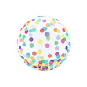 Folijas balons Konfeti - Mix konfeti, 46cm, bumba, crystal Folijas balons Konfeti - Mix konfeti, 46cm, bumba, crystal