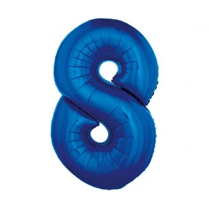 Folijas balons 92cm XXL - cipars 8, zils Folijas balons 92cm XXL - cipars 8, zils