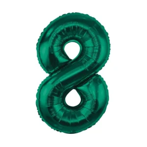 Folijas balons 85cm XL - cipars 8, zaļš, smaragda Folijas balons 85cm XL - cipars 8, zaļš, smaragda