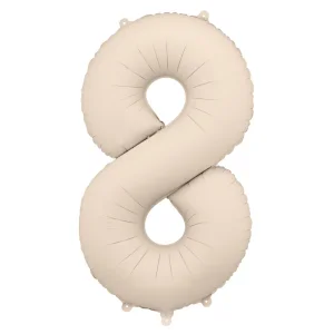 Folijas balons 86cm XL - cipars 8, kremkrāsas, matēts Folijas balons 86cm XL - cipars 8, kremkrāsas, matēts