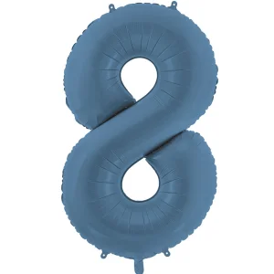 Folijas balons 86cm XL - cipars 8, zils, tumši, matēts Folijas balons 86cm XL - cipars 8, zils, tumši, matēts