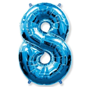 Folijas balons 96cm XXL - cipars 8, zils, Flexmetal Folijas balons 96cm XXL - cipars 8, zils, Flexmetal