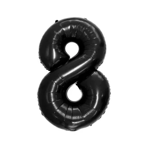 Folijas balons 92cm XXL - cipars 8, melns Folijas balons 92cm XXL - cipars 8, melns