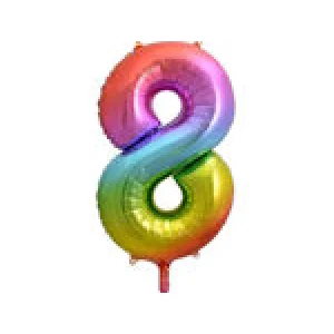 Folijas balons 86cm XL - cipars 8, krāsains Folijas balons 86cm XL - cipars 8, krāsains
