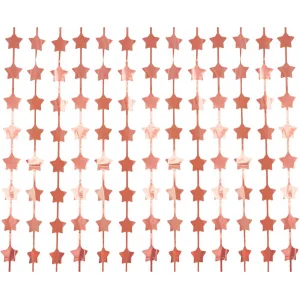 Folijas aizkars 100x200cm zelta, rozā, metālisks, zvaigznes Folijas aizkars 100x200cm zelta, rozā, metālisks, zvaigznes