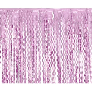 Folijas "lietutiņa" aizkars 100x200cm rozā, viļņains Folijas "lietutiņa" aizkars 100x200cm rozā, viļņains