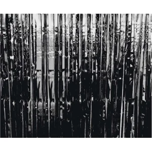Folijas "lietutiņa" aizkars 90x240cm melns Folijas "lietutiņa" aizkars 90x240cm melns