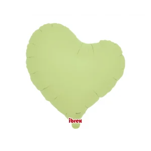 Folijas balons 40cm, sirds, zaļa, macaroon Folijas balons 40cm, sirds, zaļa, macaroon
