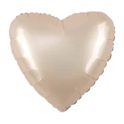 Folijas balons sirds, kremkrāsas, zvaigžņu, zelta, 46cm