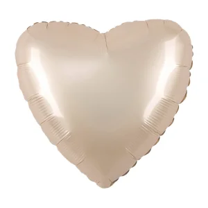 Folijas balons sirds, kremkrāsas, zvaigžņu, zelta, 46cm Folijas balons sirds, kremkrāsas, zvaigžņu, zelta, 46cm