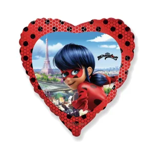 Folijas balons Miraculous, 46cm, sirds Folijas balons Miraculous, 46cm, sirds
