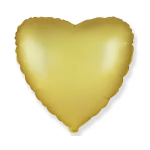 Folijas balons sirds, zelta, 46cm, Flexmetal Folijas balons sirds, zelta, 46cm, Flexmetal