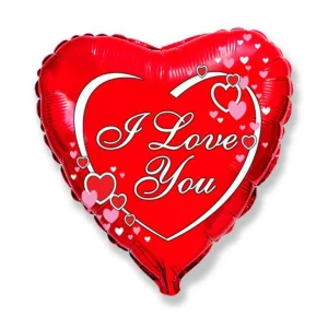Folijas balons Mīlu - I Love You, 46cm, sirds Folijas balons Mīlu - I Love You, 46cm, sirds