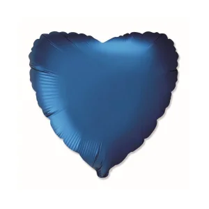 Folijas balons sirds, zila, tumši, 46cm, Flexmetal Folijas balons sirds, zila, tumši, 46cm, Flexmetal