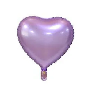 Folijas balons sirds, lillā, matēta, 46cm Folijas balons sirds, lillā, matēta, 46cm
