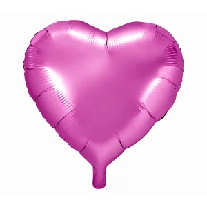 Folijas balons sirds, rozā, tumši, fuksiju, spīdīga, 45cm Folijas balons sirds, rozā, tumši, fuksiju, spīdīga, 45cm