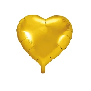 Folijas balons sirds, zelta, 45cm Folijas balons sirds, zelta, 45cm