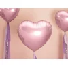 Folijas balons sirds, rozā, gaiši, maigi, 45cm