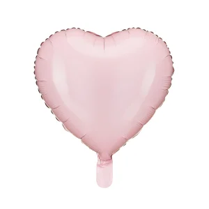 Folijas balons sirds, rozā, gaiši, maigi, 45cm Folijas balons sirds, rozā, gaiši, maigi, 45cm