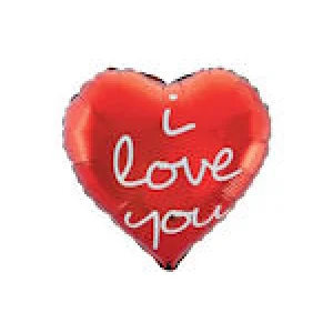 Folijas balons Mīlu - I love you, sirds, sarkana, 46cm Folijas balons Mīlu - I love you, sirds, sarkana, 46cm