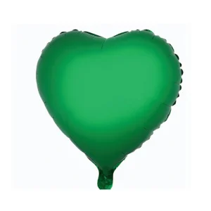 Folijas balons sirds, zaļa, spīdīga, 46cm Folijas balons sirds, zaļa, spīdīga, 46cm
