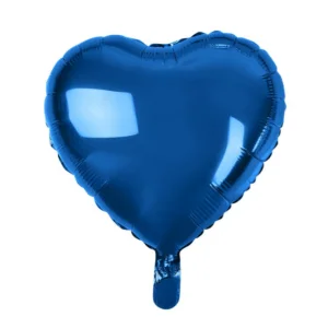 Folijas balons sirds, zila, tumši, spīdīga 46cm Folijas balons sirds, zila, tumši, spīdīga 46cm
