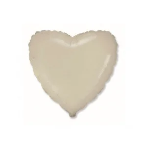 Folijas balons sirds, kremkrāsas, latte, pastel, 46cm Folijas balons sirds, kremkrāsas, latte, pastel, 46cm