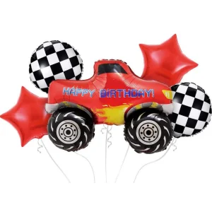 Folijas balons Transportlīdzeklis - Big wheel, Monster Truck, komplekts Folijas balons Transportlīdzeklis - Big wheel, Monster Truck, komplekts