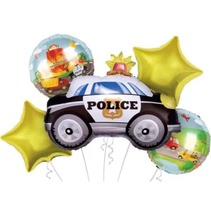 Folijas balons Transportlīdzeklis - Auto, policijas, komplekts Folijas balons Transportlīdzeklis - Auto, policijas, komplekts