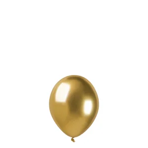 Zelta krāsas Gemar hroma baloni 13 cm, 100 gab.