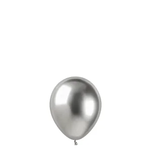 Sudraba krāsas Gemar hroma baloni 13 cm, 100 gab.