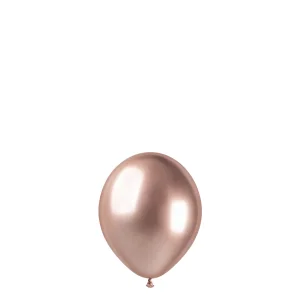 Rozā zelta Gemar hroma baloni 13 cm, 100 gab.