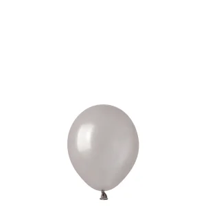 Sudraba krāsas Gemar pērļu baloni 13 cm, 100 gab.
