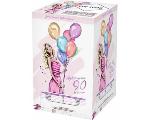 Balons ar hēliju - gāze 90 gab. 23cm baloniem