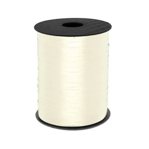 Lentīte balta, krēma, plastikāta, 5mm (458m)