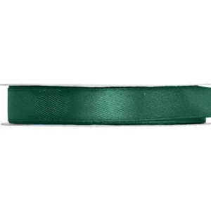 Lentīte zaļa, tumši, smaragda, satīna 12mm (25m)