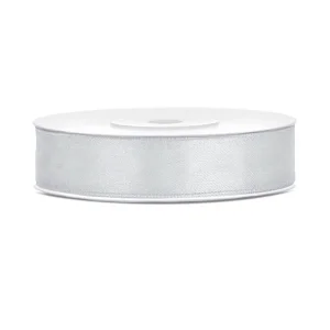 Lentīte sudraba, satīna, 12mm (25m)