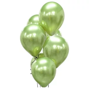 Gaiši zaļi Platinum hroma baloni 30 cm