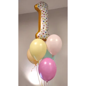 Kūciņa: L cipars + 5 baloni — HBC-52