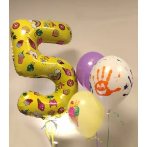 L cipars + 3 baloni — HBC-17