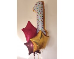 Cipars XL ar folijas zvaigznēm Cipars XL ar folijas zvaigznēm