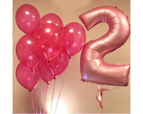 Cipars L, Smart  un deviņu kristāla balonu pušķis