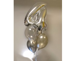 Cipars XXL trīs balonu pušķī Cipars XXL trīs balonu pušķī