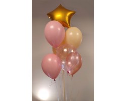 7 balonu pušķis ar folijas zvaigznīti 2