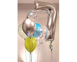 Cipars XXL un 6 balonu pušķis