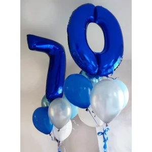 Cipari XXL piecu balonu pušķos Cipari XXL piecu balonu pušķos