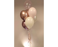 7 balonu pušķis ar hroma un kristāla baloniem