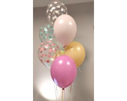 9 balonu pušķis ar sirsniņbaloniem