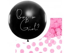 Balons "Boy or Girl" - meitene, 89cm, JUMBO ar hēliju